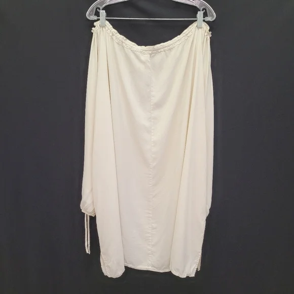 Soft Surroundings Drawstring Neck Long Sleeve Silk Top - Picture 3 of 15